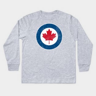 Royal Canadian Air Force (distressed) Kids Long Sleeve T-Shirt